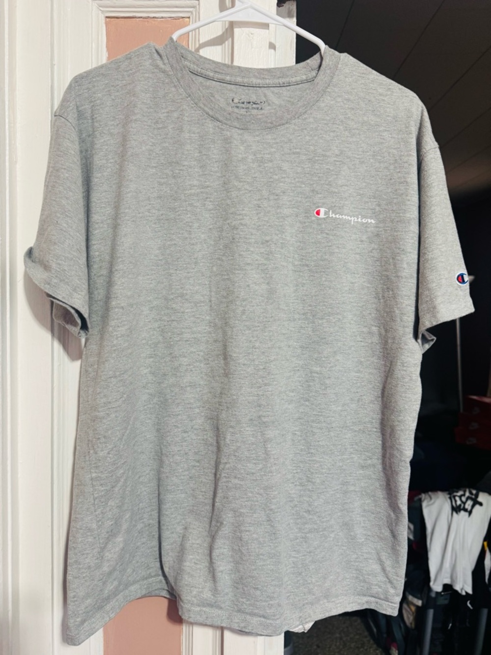 Champion Gray Short Sleeve Logo Tee
